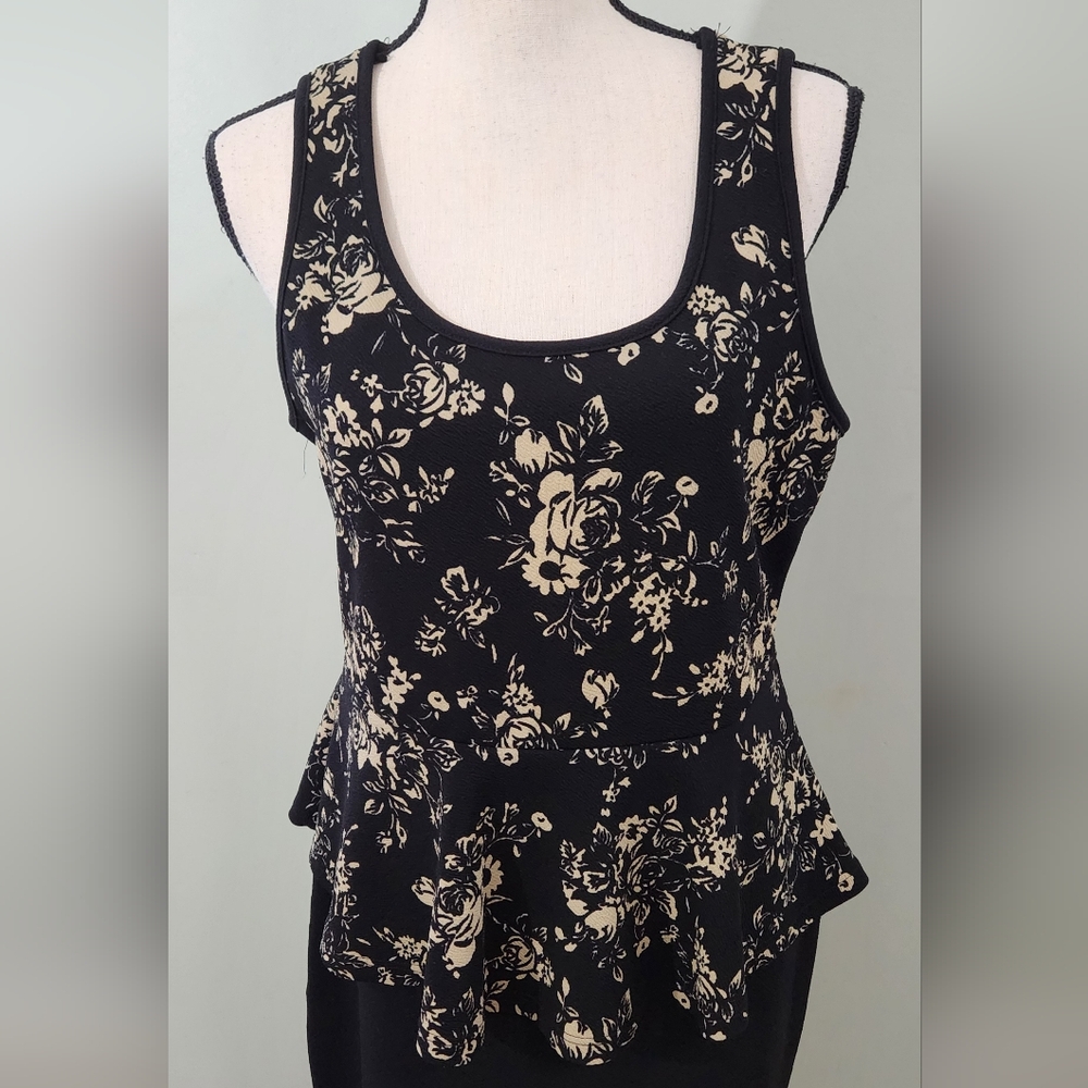 Fashion Gold peplum floral dress - Picture 5 of 7